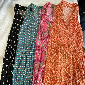 Lot of 4 Target Xhilaration lightweight rayon dresses